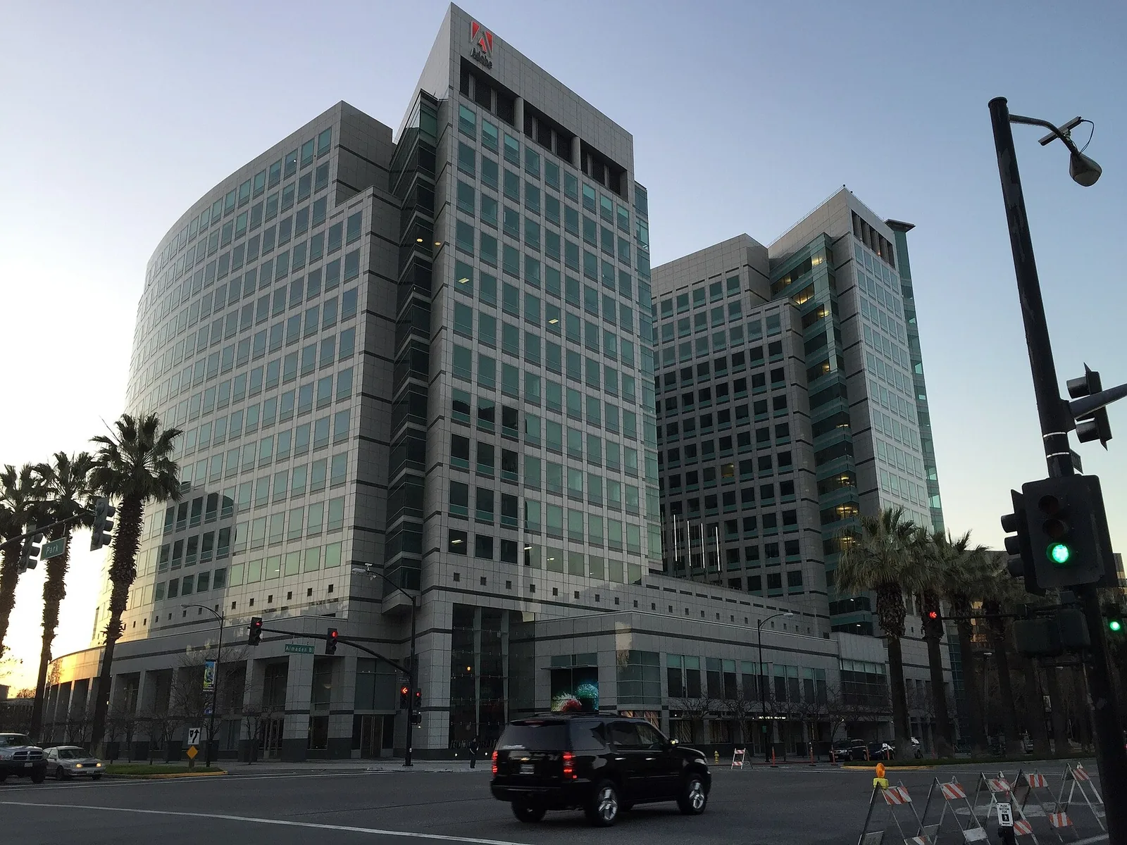 Adobe World Headquarters towers in downtown San Jose, California (2015)