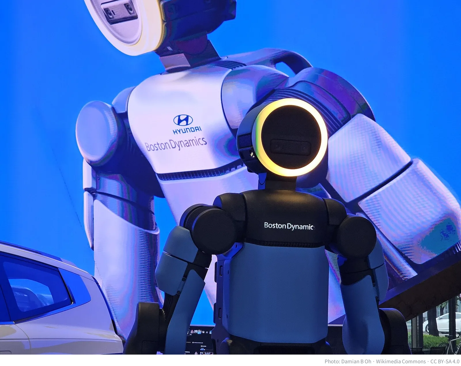 Boston Dynamics Atlas humanoid robot on display at Hyundai Motorstudio Goyang