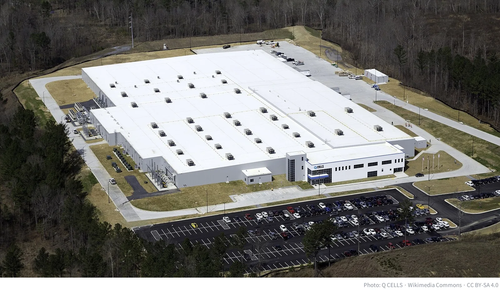 Hanwha Qcells solar module plant in Dalton, Georgia