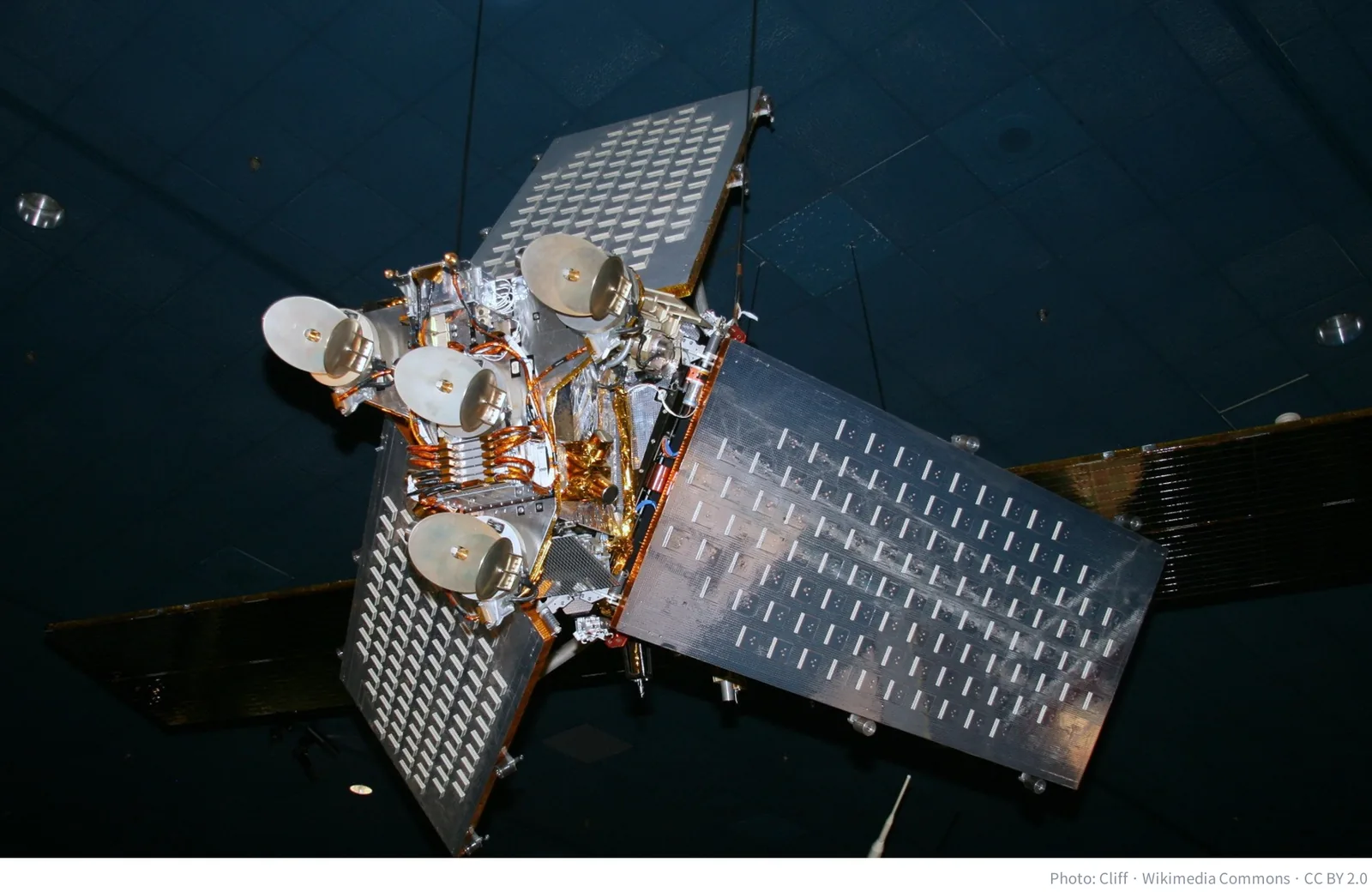 An Iridium communications satellite, part of the 66-satellite low Earth orbit network launched in 1997 and 1998