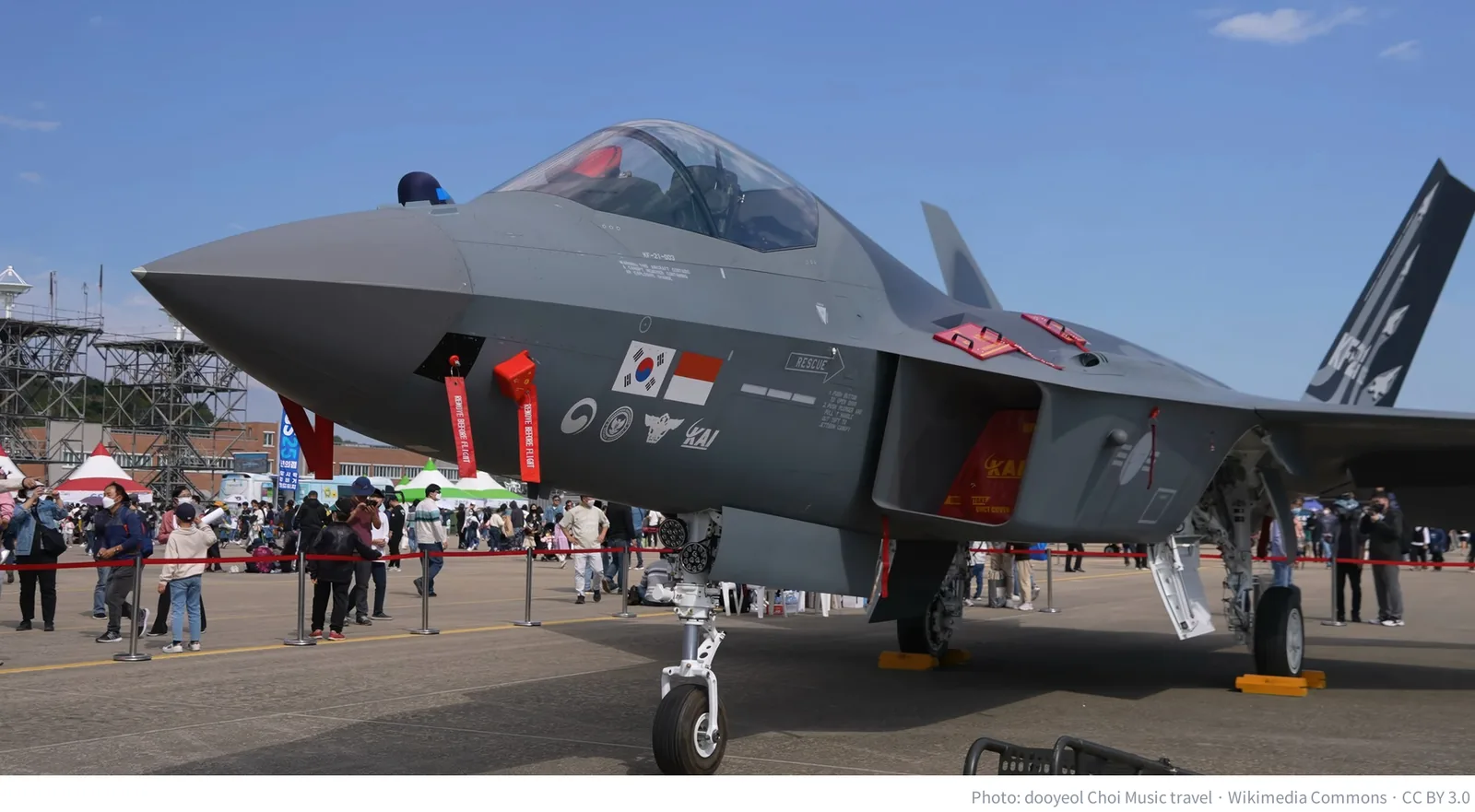 KF-21 Boramae fighter prototype on display at the 2022 Sacheon Airshow