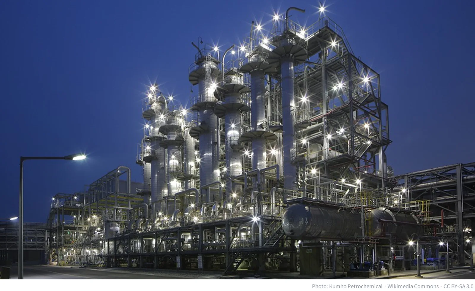A petrochemical plant in the Yeosu industrial complex in South Korea