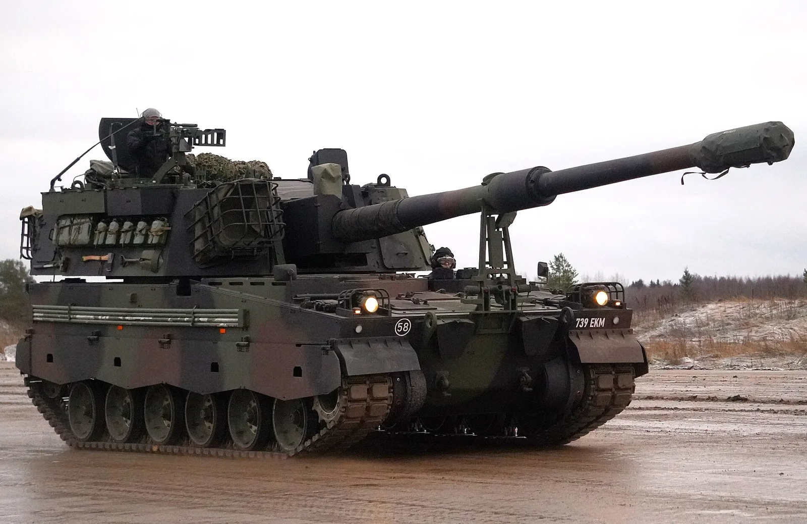 K9 Thunder self-propelled howitzer, made by Hanwha Aerospace, in service with the Estonian army.