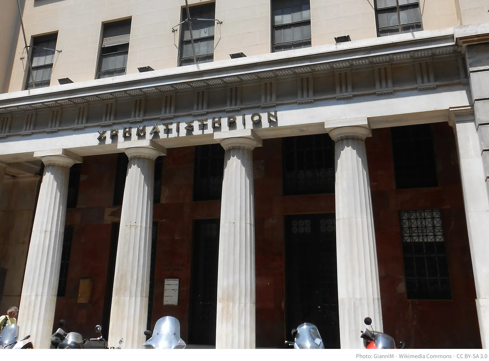 Old Athens Stock Exchange building on Sofokleous Street