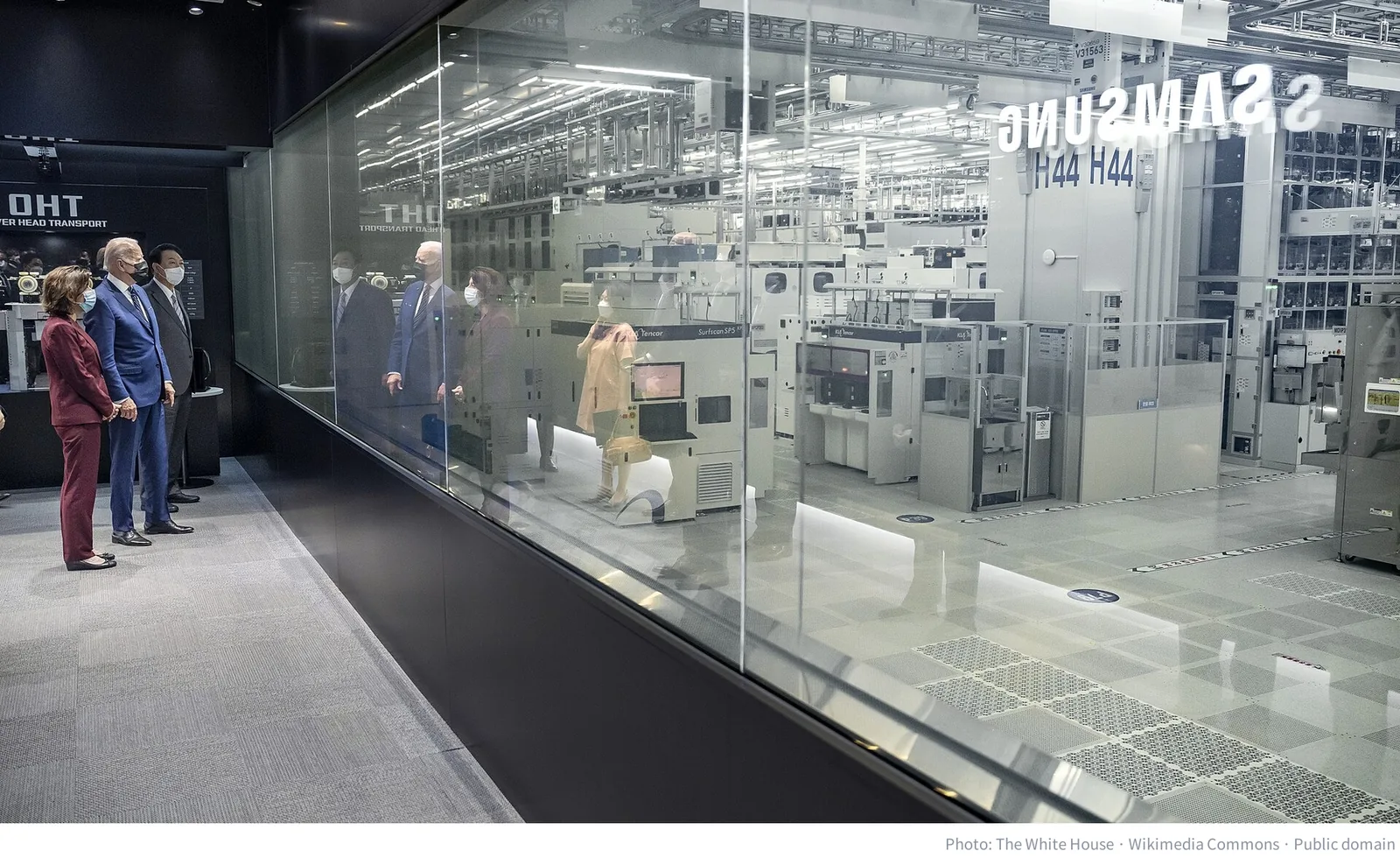 Samsung Electronics Pyeongtaek semiconductor campus during a May 2022 visit by U.S. President Joe Biden and South Korean President Yoon Suk Yeol