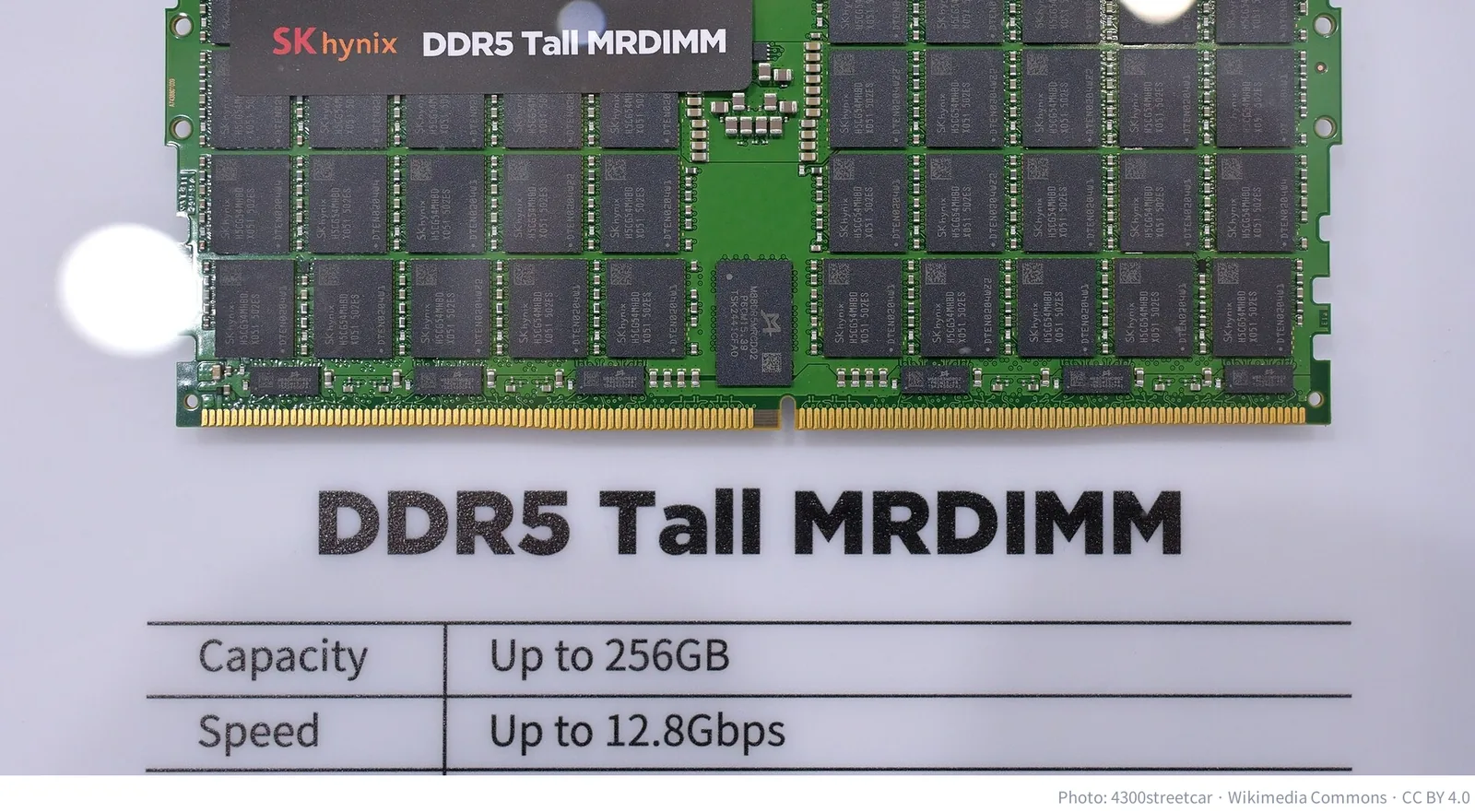 SK hynix DDR5 Tall MRDIMM server memory module on display at Computex 2025